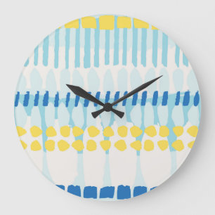 Multicolor Abstract Painted Seamless Background Large Clock