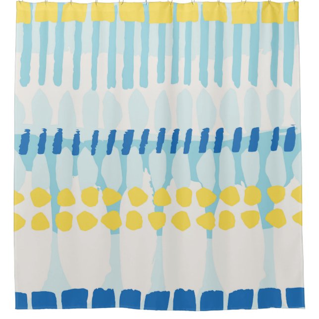 Multicolor Abstract Painted Seamless Background Shower Curtain (Front)