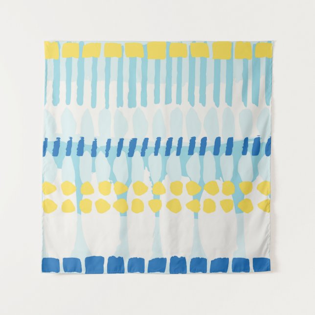 Multicolor Abstract Painted Seamless Background Tapestry (Front)