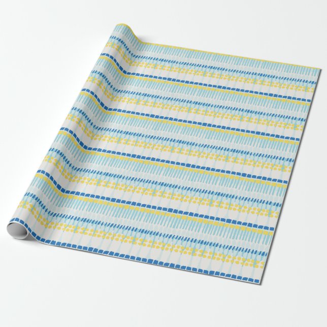 Multicolor Abstract Painted Seamless Background Wrapping Paper (Unrolled)