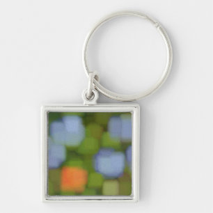 Multicolor Abstract Painting Key Ring