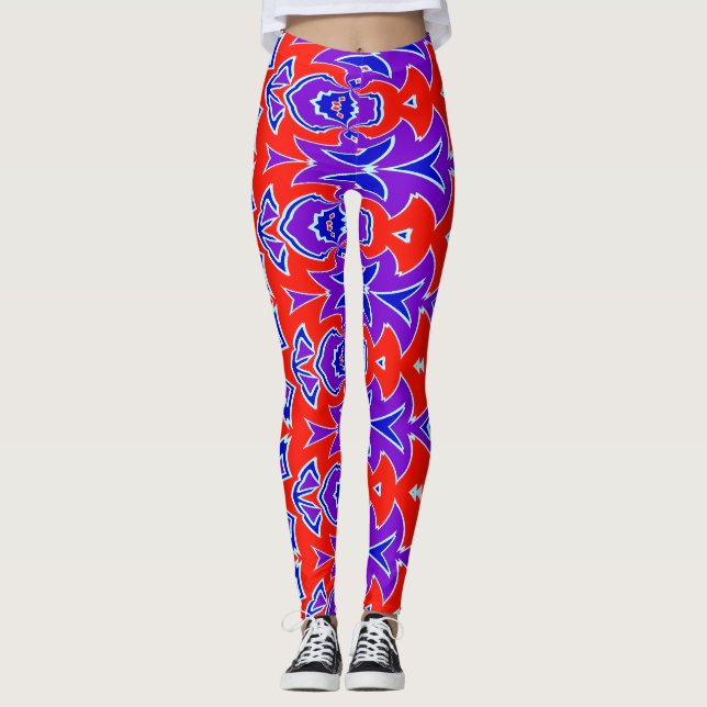 Multicolor abstract pattern "Ratti_Creative_Arts"  Leggings (Front)