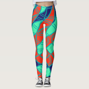 Multicolor abstract pattern "Ratti_Creative_Arts" Leggings