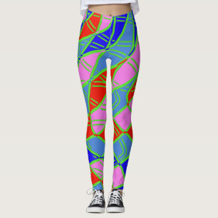 Multicolor abstract pattern "Ratti_Creative_Arts" Leggings
