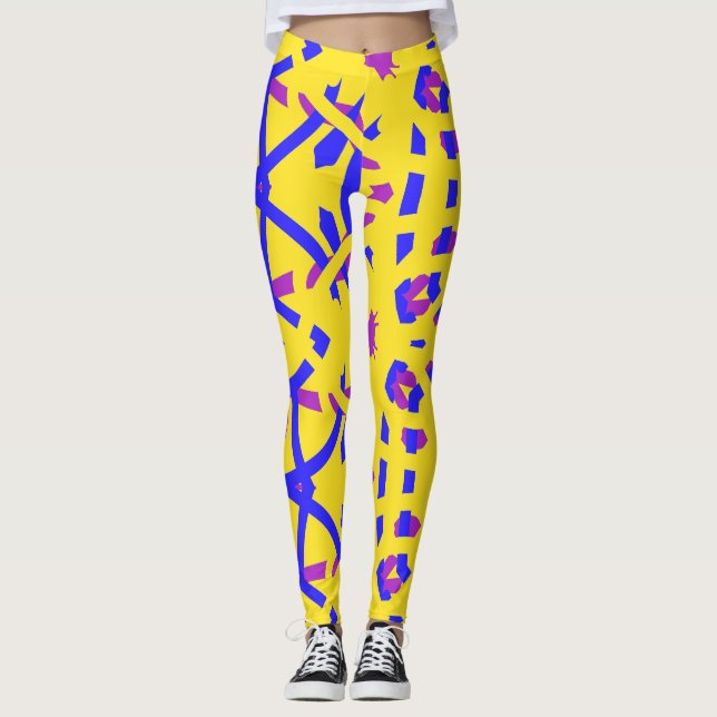 Multicolor abstract pattern "Ratti_Creative_Arts" Leggings (Front)