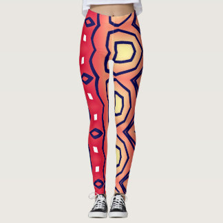Multicolor abstract pattern "Ratti_Creative_Arts" Leggings