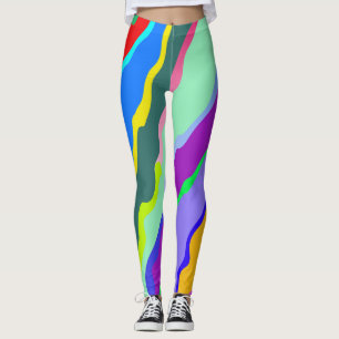Multicolor abstract pattern "Ratti_Creative_Arts" Leggings