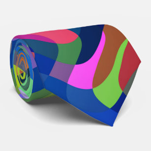 Multicolor Abstract Pattern Tie