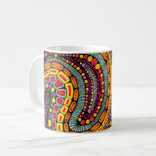 Multicolor Abstract Wavy Pattern Design Coffee Mug
