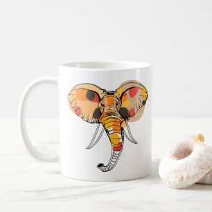 Multicolor African Elephant Coffee Mug