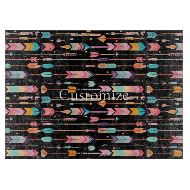 Multicolor Arrow Pattern Thunder_Cove Cutting Board (Front)