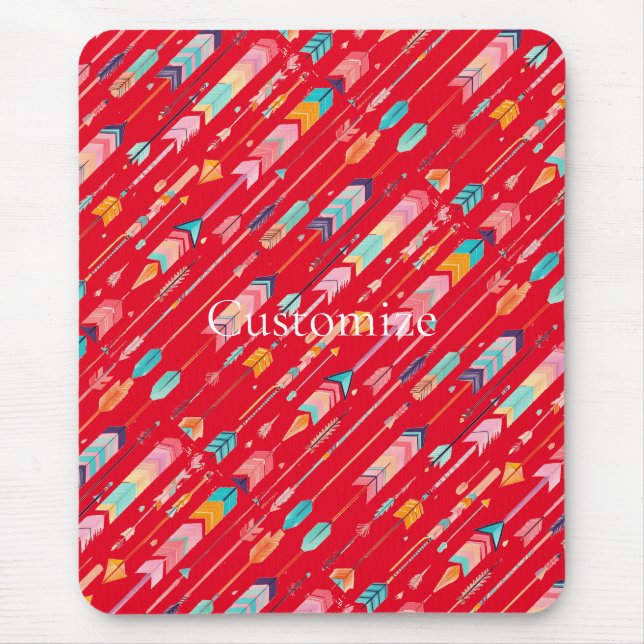 Multicolor Arrow Pattern Thunder_Cove Mouse Pad (Front)