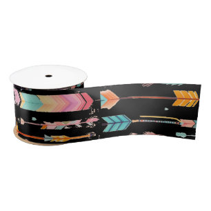 Multicolor Arrow Pattern Thunder_Cove Satin Ribbon