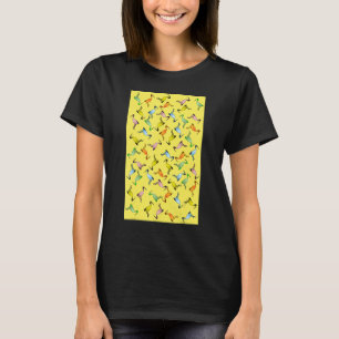 Multicolor Australian Bin Chicken Bird Pattern On T-Shirt