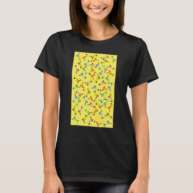 Multicolor Australian Bin Chicken Bird Pattern On  T-Shirt (Front)