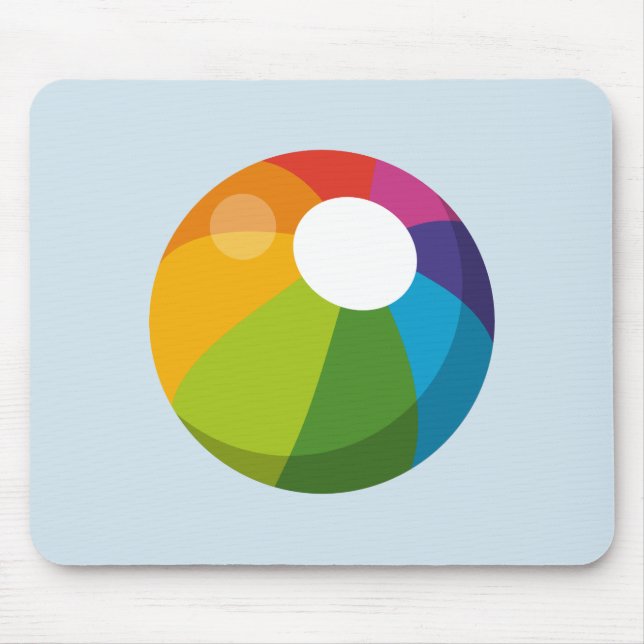 Multicolor Beach Ball Mouse Pad (Front)