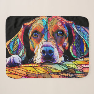 Multicolor Beagle Dog 178 Sherpa Blanket