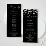 Multicolor Boho Fall Floral Wedding Program<br><div class="desc">This multicolor boho fall floral wedding program is perfect for a rustic wedding. The design features green,  pink,  yellow,  purple,  white,  watercolor colourful meadow flowers.</div>