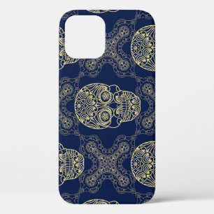 Multicolor Boho Skull Pattern. iPhone 12 Case