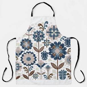 Multicolor Bouquets: Hand Drawn Apron