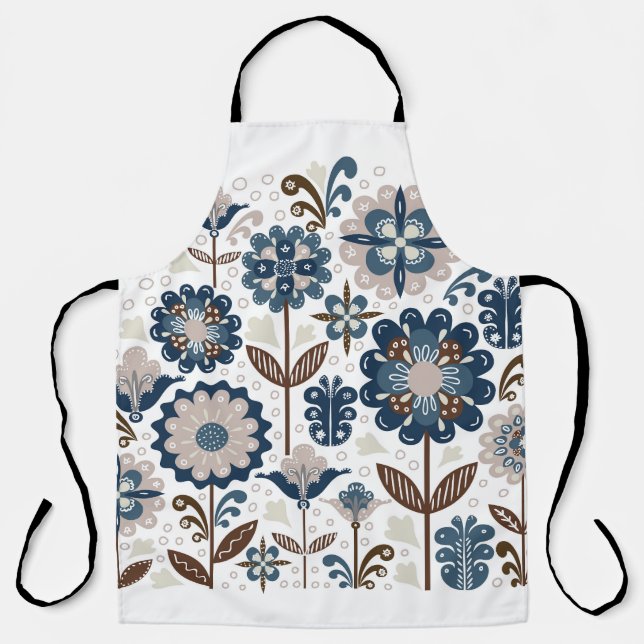 Multicolor Bouquets: Hand Drawn Apron (Front)