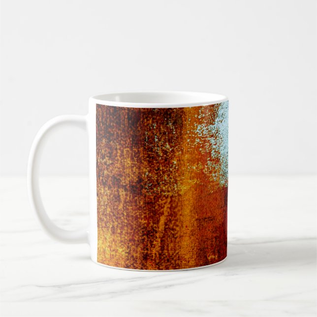 Multicolor brush strokes in oil structure. Grunge  Coffee Mug (Left)