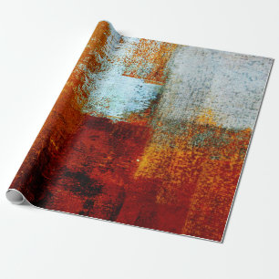 Multicolor brush strokes in oil structure. Grunge Wrapping Paper