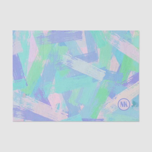 multicolor brush strokes texture tissue paper (Front)