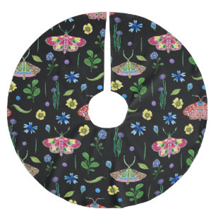 Multicolor Butterflies: Bright Seamless Pattern Brushed Polyester Tree Skirt