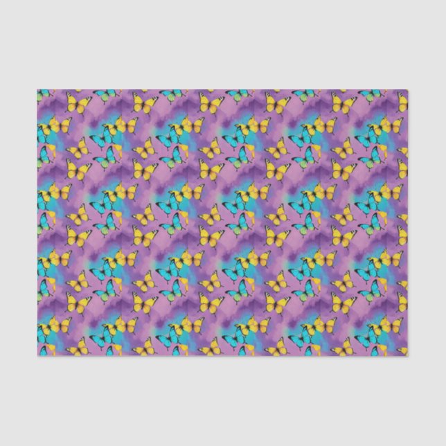 multicolor butterflies tissue paper (Front)