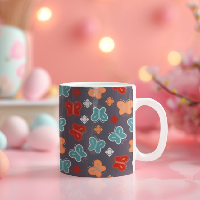 Multicolor Butterfly Coffee Mug (cups and mugs)