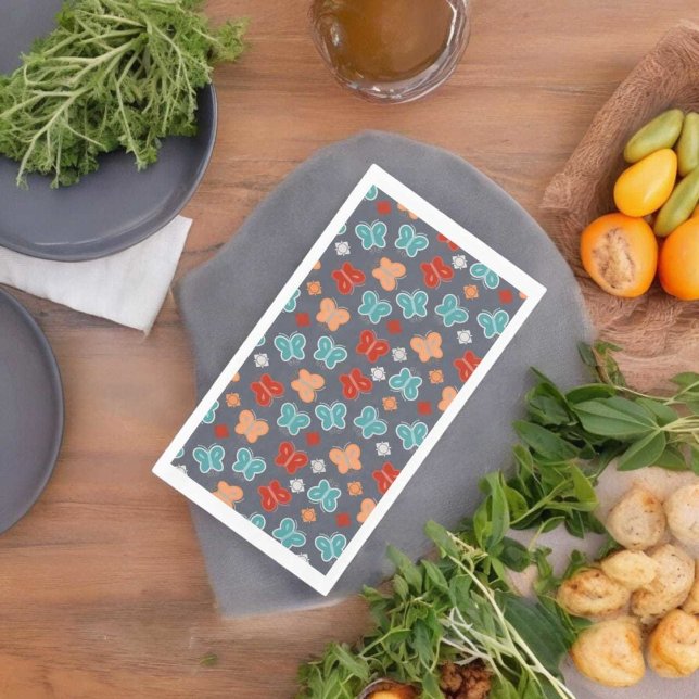 Multicolor Butterfly Napkin (dinner napkin)