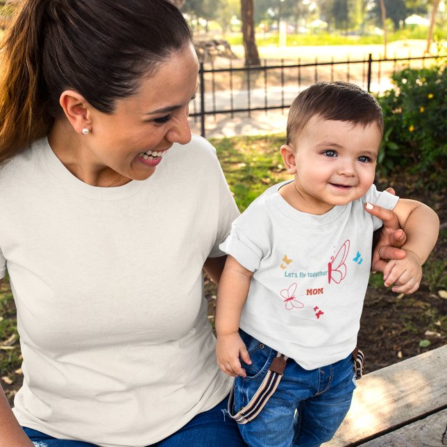Multicolor Butterfly T-Shirt (play with kids. It's the weekend. mom, let's have a real fashion show for my dolls.)
