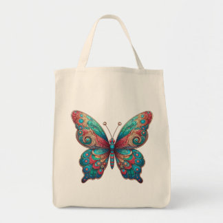 Multicolor Butterfly Tote Bag