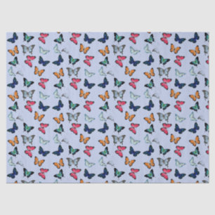 Multicolor Butterfly with Custom Background Colour Tissue Paper