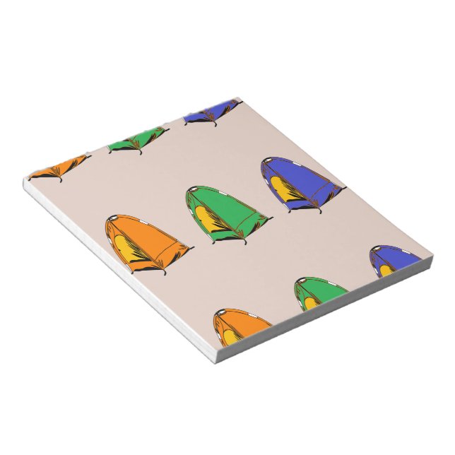 Multicolor camp tents notepad (Angled)