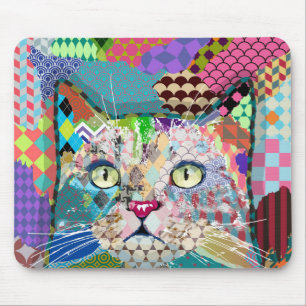 Multicolor cat 671 Patterns Mouse Pad