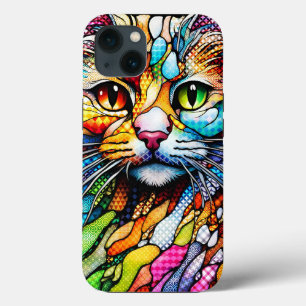 Multicolor Cat 708 Patterns iPhone 13 Case