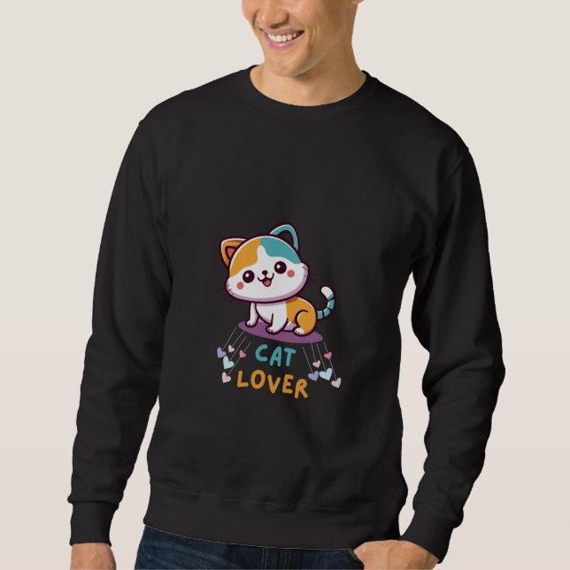Multicolor Cat Lover Sweatshirt (Front)