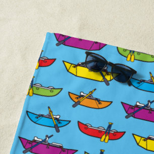 Multicolor Cataraft-Whitewater Raft Beach Towel