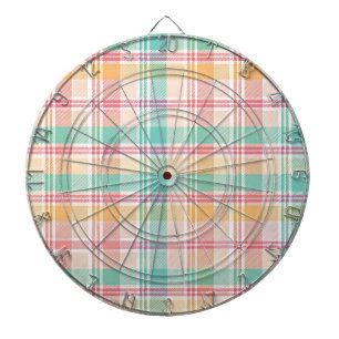 Multicolor Chequered Plaid Dartboard