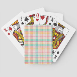 Multicolor Chequered Plaid Playing Cards