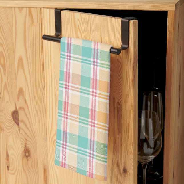 Multicolor Chequered Plaid Tea Towel (Thirds Fold)
