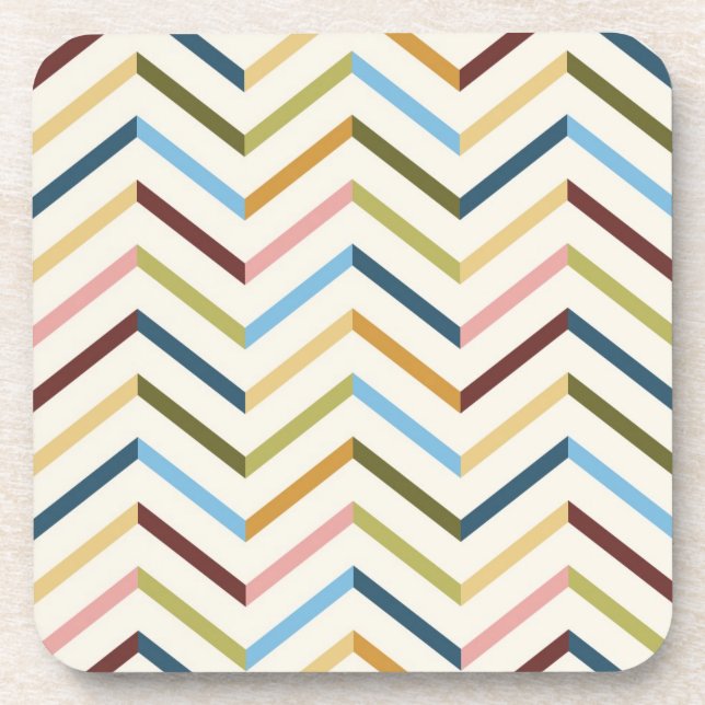 MultiColor Chevron Coasters (Front)