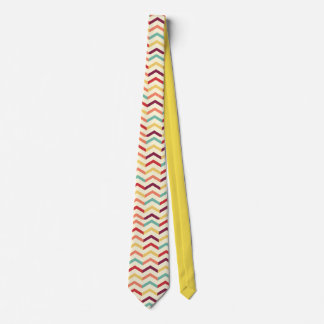 Multicolor Chevron Pattern Tie