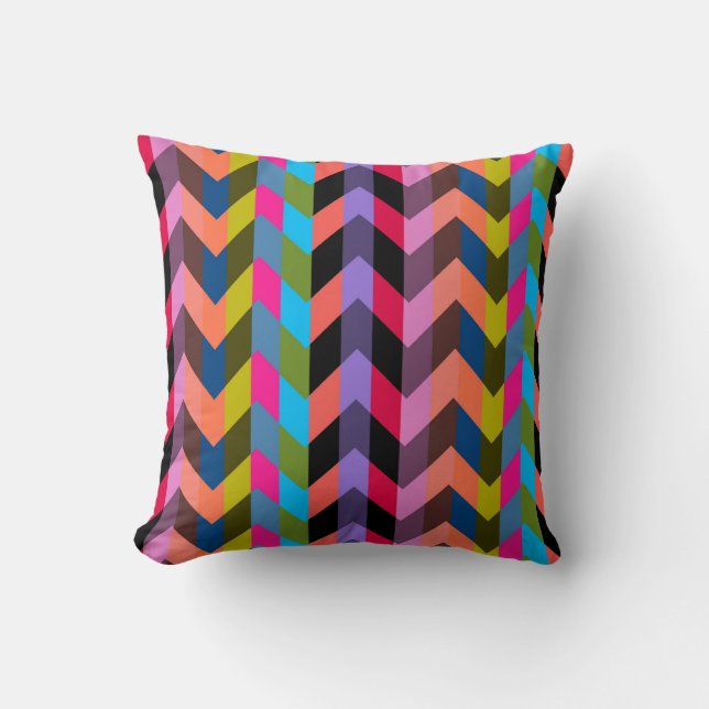 Multicolor Chevron Zigzag 2 Cushion (Front)