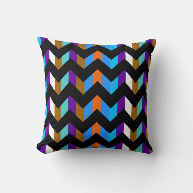 Multicolor Chevron Zigzag 6 Cushion (Front)