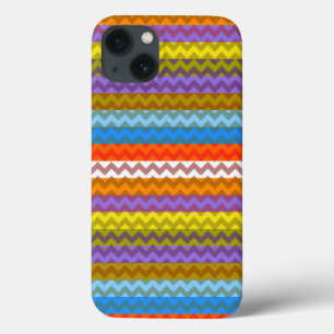 Multicolor Chevron Zigzag Stripe Pattern 5 iPhone 13 Case