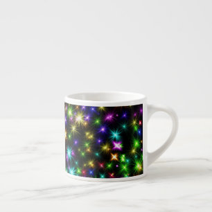 Multicolor Christmas Star Rays-57191 Espresso Cup