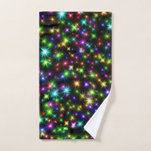 Multicolor Christmas Star Rays-57191 Hand Towel